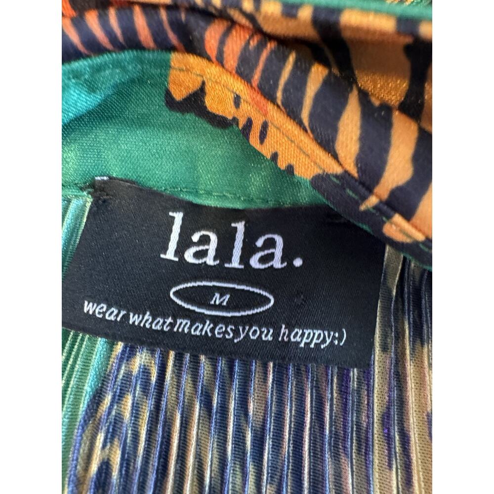 Dressed In Lala | So Far So Good Green Plisse Tiger Tail Maxi Dress | Worn Once - Picture 4 of 16